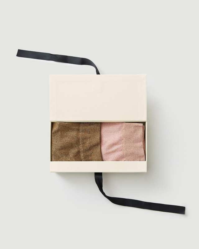Gift Box: 2 Pairs of Ines Shimmery Socks